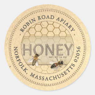 Honingbijen en Comb Honey Label