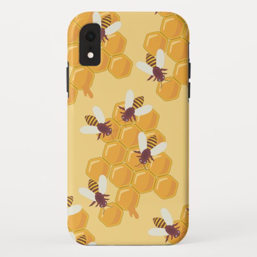 Honingbijen en honingraatontwerp Case-Mate iPhone case (Achterkant)