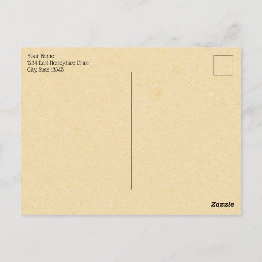 Honingbijen en -Rozen Briefkaart (Achterkant)