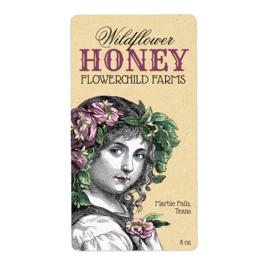 Honingbijen en -Rozen Etiket (Voorkant)