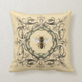 Honingbijen en Vintage Lijsten van rante Kussen