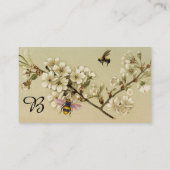 HONINGBIJEN EN WILDE ROZEN MONOGRAM Pearl Visitekaartje (Achterkant)