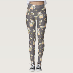 Honingbijen, Fee- en Babybijen in Naadloos Patroon Leggings