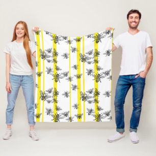 Honingbijen! Fleece Blanket Deken