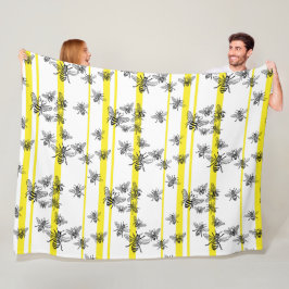 Honingbijen Fleece Deken