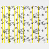 Honingbijen Fleece Deken (Voorkant (Horizontaal))