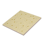 Honingbijen, handbagage, licht Amber Gold Tegeltje (Zijkant)
