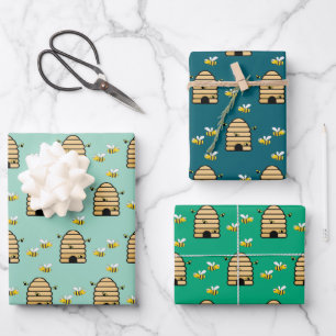 Honingbijen Hive Design Wrapping Paper