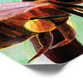 Honingbijen, hommels & voorjaarsbloeiende boom perfect poster (Hoek)