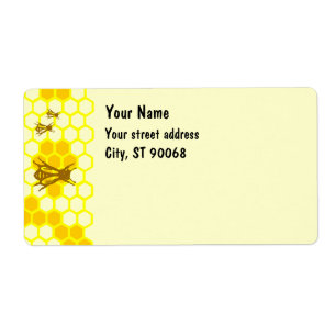 Honingbijen Honeycomb Aangepaste verzendlabels Etiket