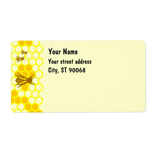 Honingbijen Honeycomb Aangepaste verzendlabels Etiket (Voorkant)
