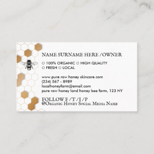  honingbijen Honeycomb Apiary Gedrukt Visitekaartje