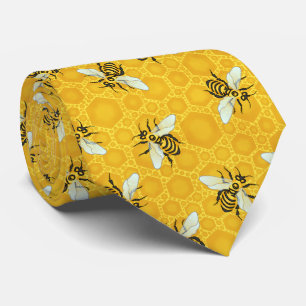 Honingbijen Honeycomb Beehive Bee Pattern Insect Stropdas