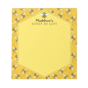 Honingbijen Honeycomb Bumble Bee Honey Do List Aan Notitieblok