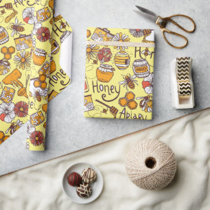 Honingbijen Imkerij Bloemencadeau Cadeaupapier