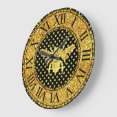 Honingbijen in goud grote klok (Hoek)