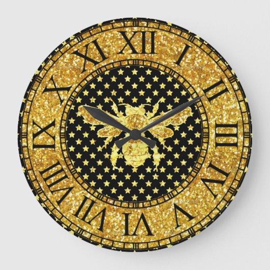 Honingbijen in goud grote klok (Voorkant)