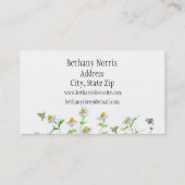 Honingbijen Kamille Bloemen Tekening Visitekaartje (Achterkant)