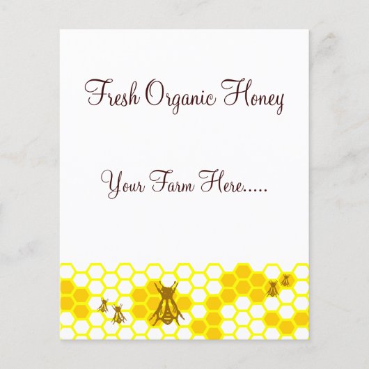 Honingbijen Labels voor honingbijen/brochure Flyer (Voorkant)