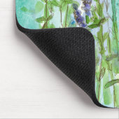 Honingbijen Lavendel Waterverf Bloemen Blauw Muismat (Hoek)