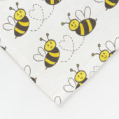 Honingbijen met hart fleece deken (Hoek)
