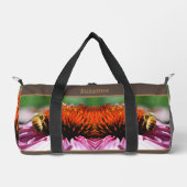 Honingbijen op Coneflower Daisy Personalized Plunjezak (Voorkant)