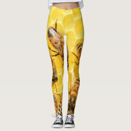 Honingbijen op Honeycomb Leggings