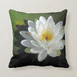 Honingbijen op waterLily Kussen