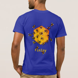 Honingbijen • Oranje en Koningsblauw • Aangepaste T-shirt