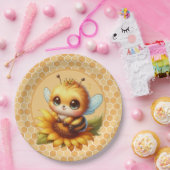 Honingbijen Papieren Bordje (Feest)