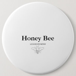 Honingbijen Ronde Button 6,0 Cm