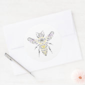 honingbijen ronde sticker (Envelop)