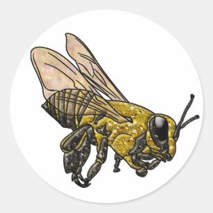 Honingbijen Ronde Sticker