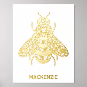 Honingbijen, speciaal aangepast folie afdrukken