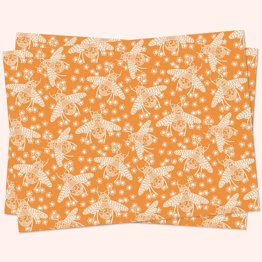 Honingbijen Tissuepapier