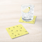 Honingbijen Vierkante Kartonnen Onderzetter (Insitu)