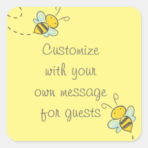 Honingbijen Vierkante Sticker