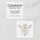  honingbijen vierkante visitekaartje (Voorkant / Achterkant)