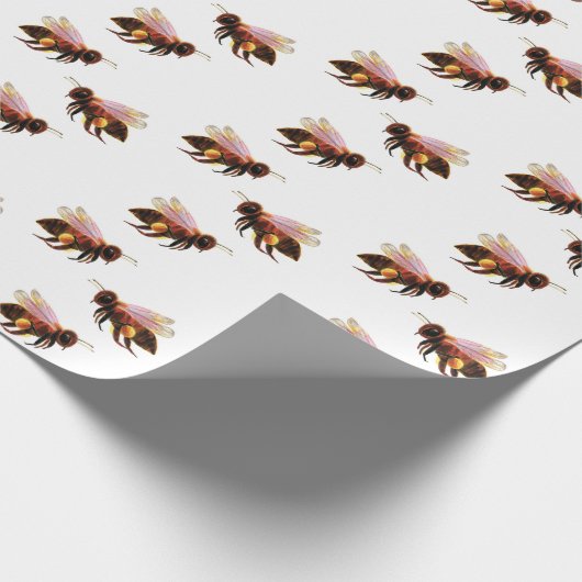 Honingbijen vliegen cadeaupapier (Hoek)