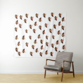 Honingbijen vliegen wandkleed (In Situ (horizontaal))