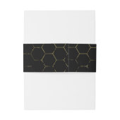 Honingbijen zwarte goudbuis uitnodigingen wikkel (Achterkant Voorbeeld)