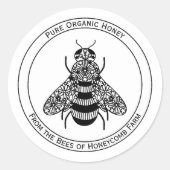 Honingbijenapiary Ronde Sticker (Voorkant)