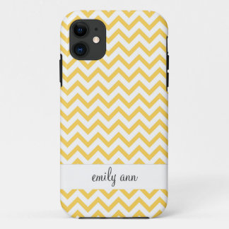 Honingbijengeel Chevrons Patroon iPhone 11 Hoesje