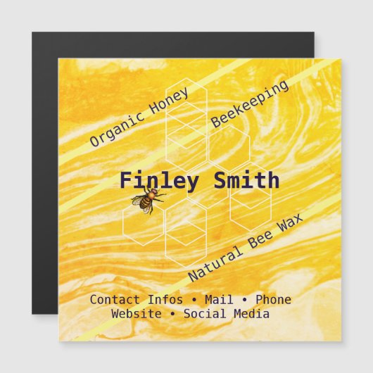 Honingbijenhexagon Gemengde verftextuur Aangepaste (Voorkant / Achterkant)