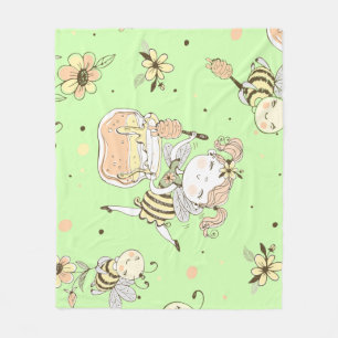 honingbijenkorf fleece deken