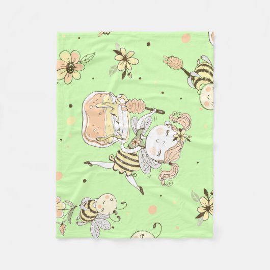  honingbijenkorf fleece deken (Voorkant)