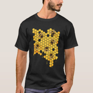 Honingbijenkorf Honingraat Bijenhouder T-shirt