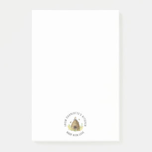 Honingbijenkorven gezoet als honingvoedseletiket post-it® notes