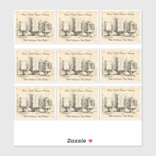 honingbijenkorven sticker (Vel)