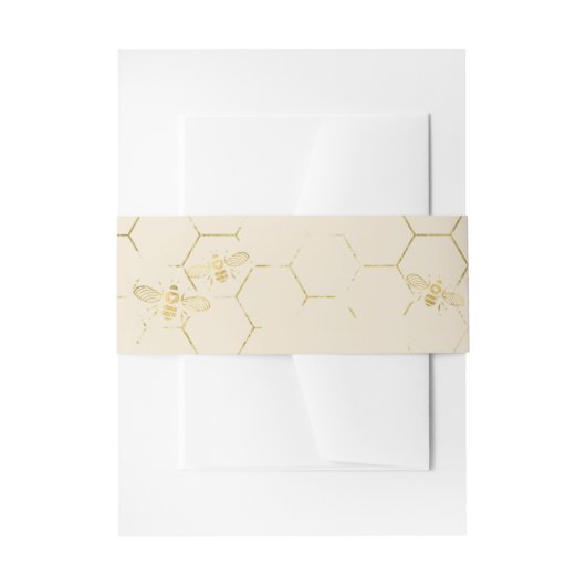 Honingbijenkreefster voor goudhoningbijen uitnodigingen wikkel (Voorkant Voorbeeld)